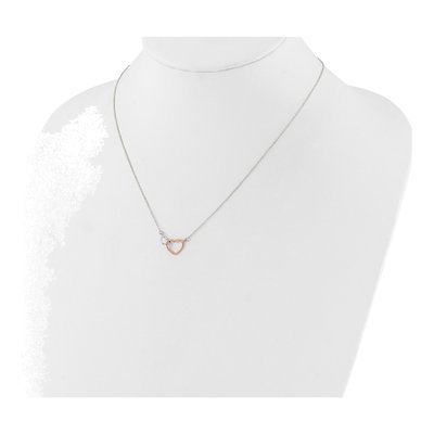 Sterling Silver Double Heart Necklace – view 4
