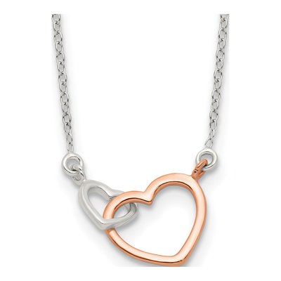 Sterling Silver Double Heart Necklace
