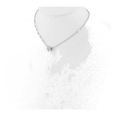 Sterling Silver Crystal LOVE for Girls Necklace – view 3