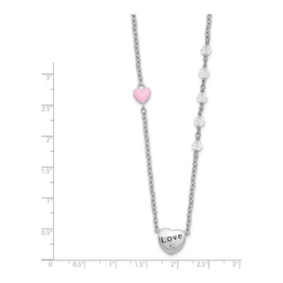 Sterling Silver Crystal LOVE for Girls Necklace – view 4