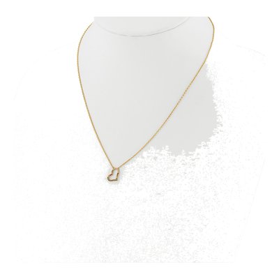 Gold-Plated Sterling Silver CZ Heart Necklace – view 4