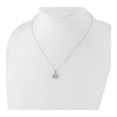 Sterling Silver Heart Necklace – view 3
