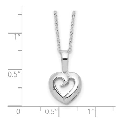 Sterling Silver Heart Necklace – view 4