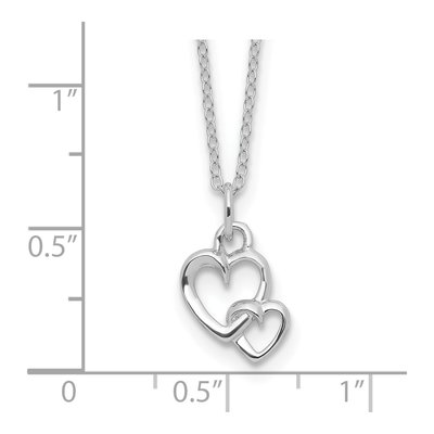 Sterling Silver Intertwined Heart Necklace – view 5