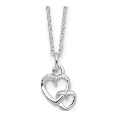 Sterling Silver Intertwined Heart Necklace