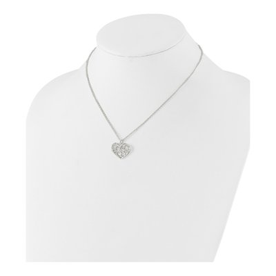 Sterling Silver Filigree Heart Necklace – view 4