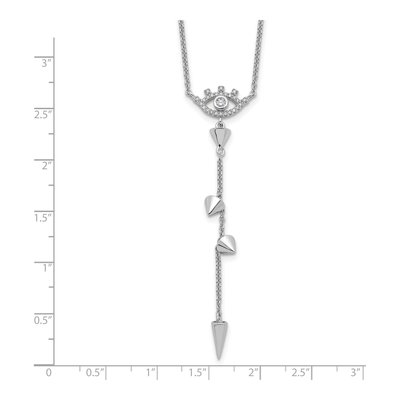 Sterling Silver CZ Evil Eye Necklace – view 5