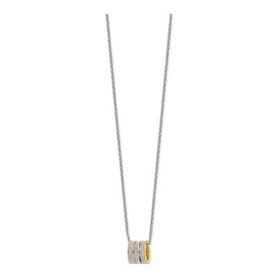 Sterling Silver Glitter Fabric Necklace – view 3