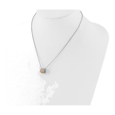 Sterling Silver Glitter Fabric Necklace – view 4