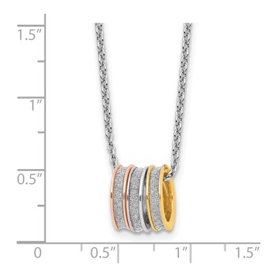 Sterling Silver Glitter Fabric Necklace – view 5