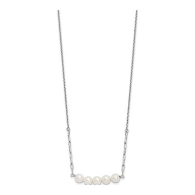 Sterling Silver Glass Pearl Necklace – view 2