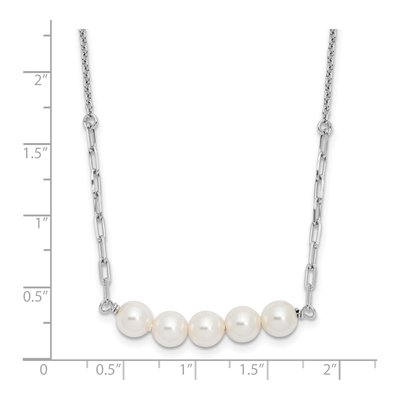 Sterling Silver Glass Pearl Necklace – view 4