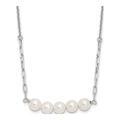 Sterling Silver Glass Pearl Necklace