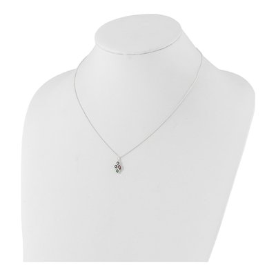 Sterling Silver CZ Multi-Color Necklace – view 3