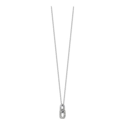 Sterling Silver CZ Pave Necklace – view 3