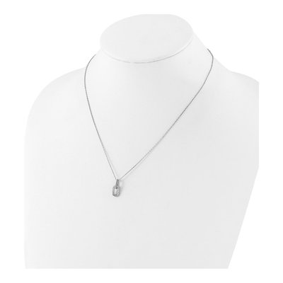 Sterling Silver CZ Pave Necklace – view 4