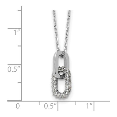 Sterling Silver CZ Pave Necklace – view 5