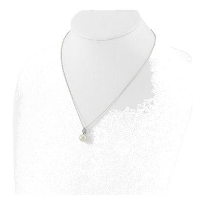 Sterling Silver CZ Necklace – view 3