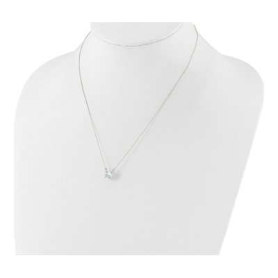 Sterling Silver CZ Round Necklace – view 3