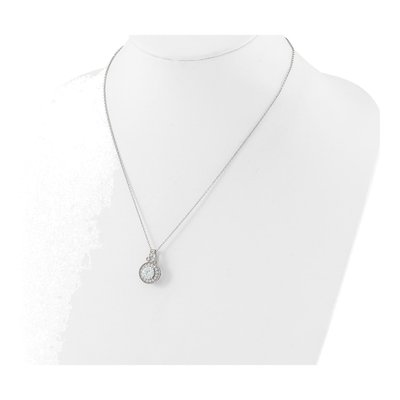 Sterling Silver CZ Beaded Necklace – view 5