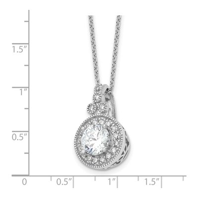 Sterling Silver CZ Beaded Necklace – view 6