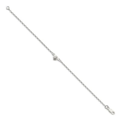 Sterling Silver Flower Anklet – view 3