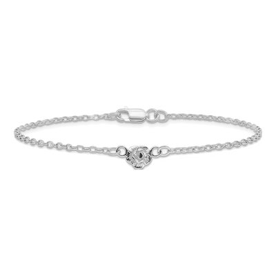 Sterling Silver Flower Anklet – view 4