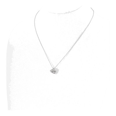 Sterling Silver CZ Love Knot Necklace – view 4