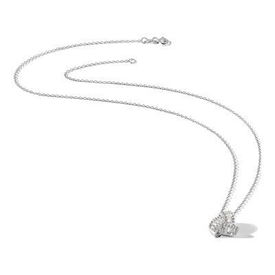 Sterling Silver CZ Love Knot Necklace – view 6
