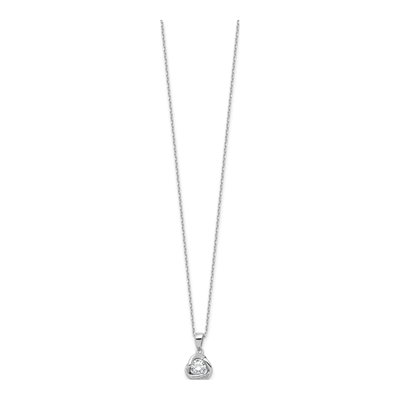 Sterling Silver CZ Love Knot Necklace – view 2