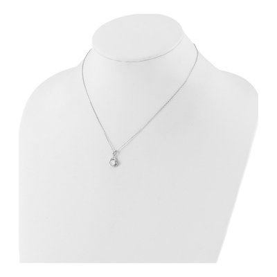 Sterling Silver CZ Love Knot Necklace – view 3