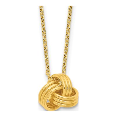 Gold-Plated Sterling Silver Love Knot Necklace