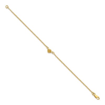 Gold-Plated Sterling Silver Flower Anklet – view 3