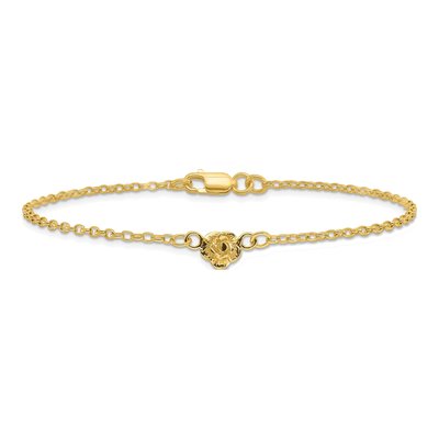 Gold-Plated Sterling Silver Flower Anklet – view 4