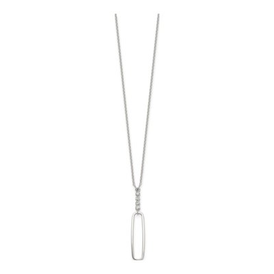 Sterling Silver CZ Dangle Necklace – view 2