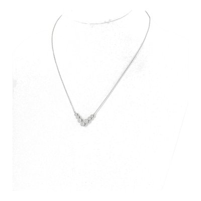 Sterling Silver CZ Bezel Necklace – view 4