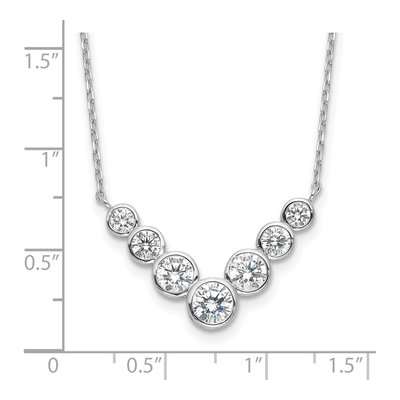 Sterling Silver CZ Bezel Necklace – view 5