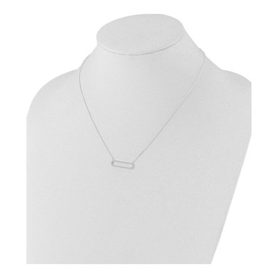 Sterling Silver CZ E-Coated Necklace – view 4