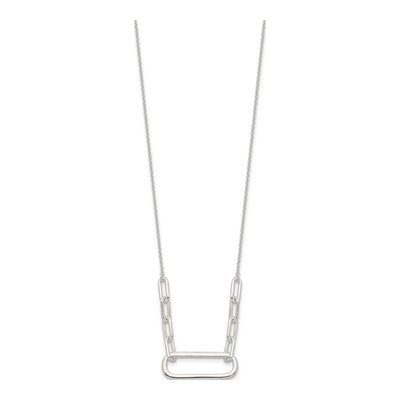 Sterling Silver Paperclip Necklace – view 3