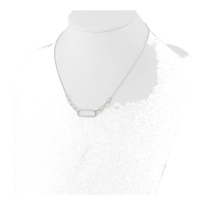 Sterling Silver Paperclip Necklace – view 4