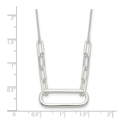 Sterling Silver Paperclip Necklace – view 5
