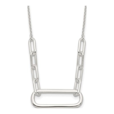Sterling Silver Paperclip Necklace