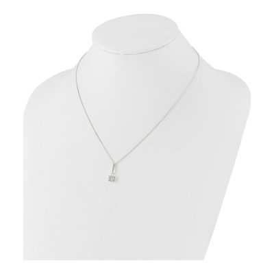 Sterling Silver CZ E-Coated Necklace – view 4