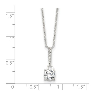 Sterling Silver CZ E-Coated Necklace – view 5