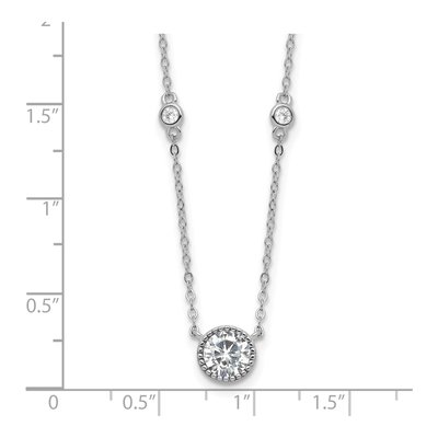 Sterling Silver CZ Station Necklace – view 5