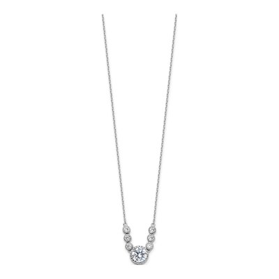 Sterling Silver CZ Necklace – view 3