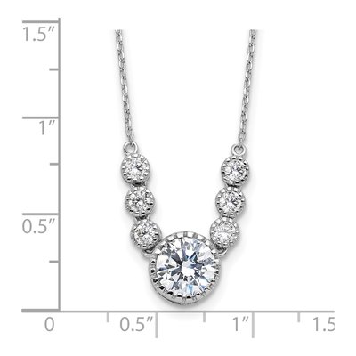 Sterling Silver CZ Necklace – view 5