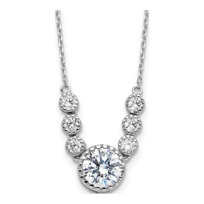 Sterling Silver CZ Necklace