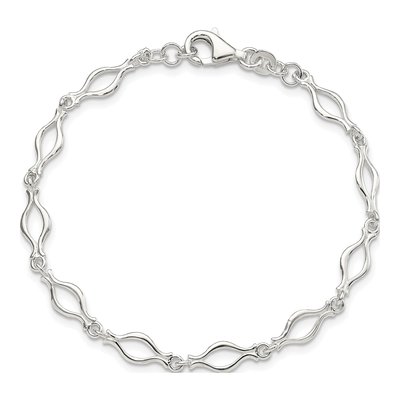 Sterling Silver Fancy Link Bracelet – view 5