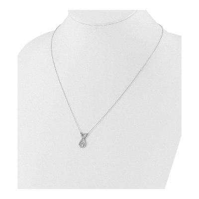 Sterling Silver CZ Cat Necklace – view 4